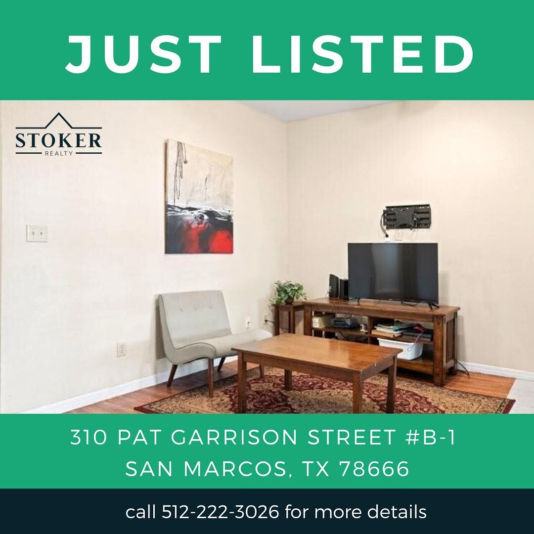 Location, location, location! Conveniently located just minutes away from Texas State, HEB and downtown, this condo unit is perfect for a student or a busy working professional. Come and check it out today! 
&bull;
&bull;
&bull;
#smtxhomeforsale #smt