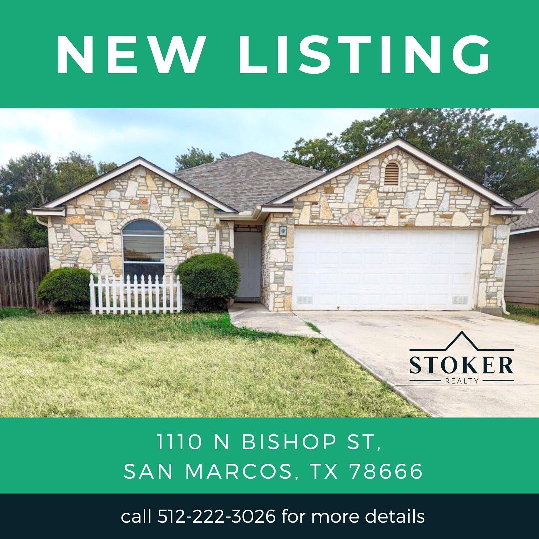 Happy Friday! We have a new listing right here in town! Come and check out this beautiful 4-side masonry home today. 

See the link in our profile or give us a call for more details ☎️

#smtx #texasrealestate #sanmarcostx