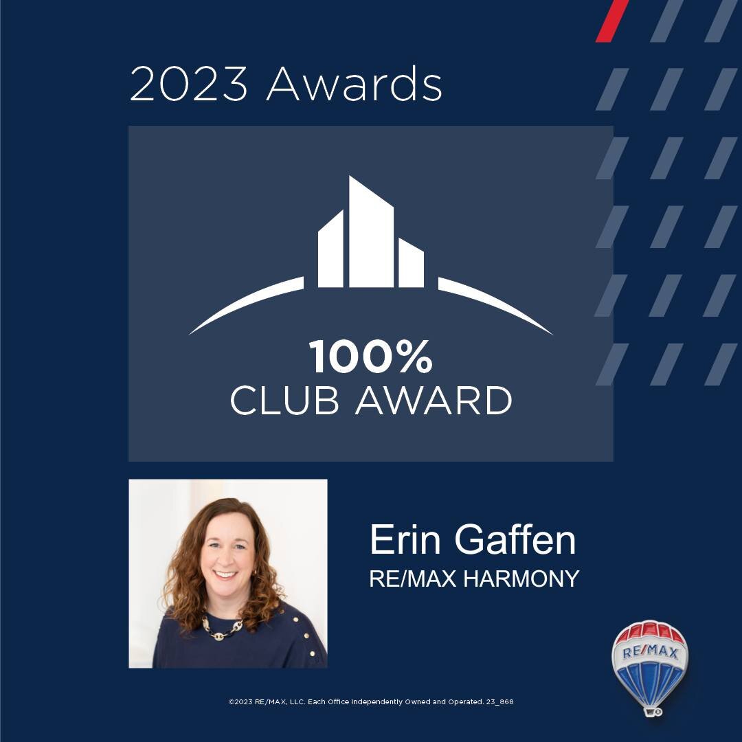 ✨Wow! Erin Gaffen has achieved the prestigious 100% Club for 2023! Such remarkable achievement deserves applause and recognition. Congrats, Erin!🎉

#RemaxHarmony #Remax #TeamLadner #WeAreRemax