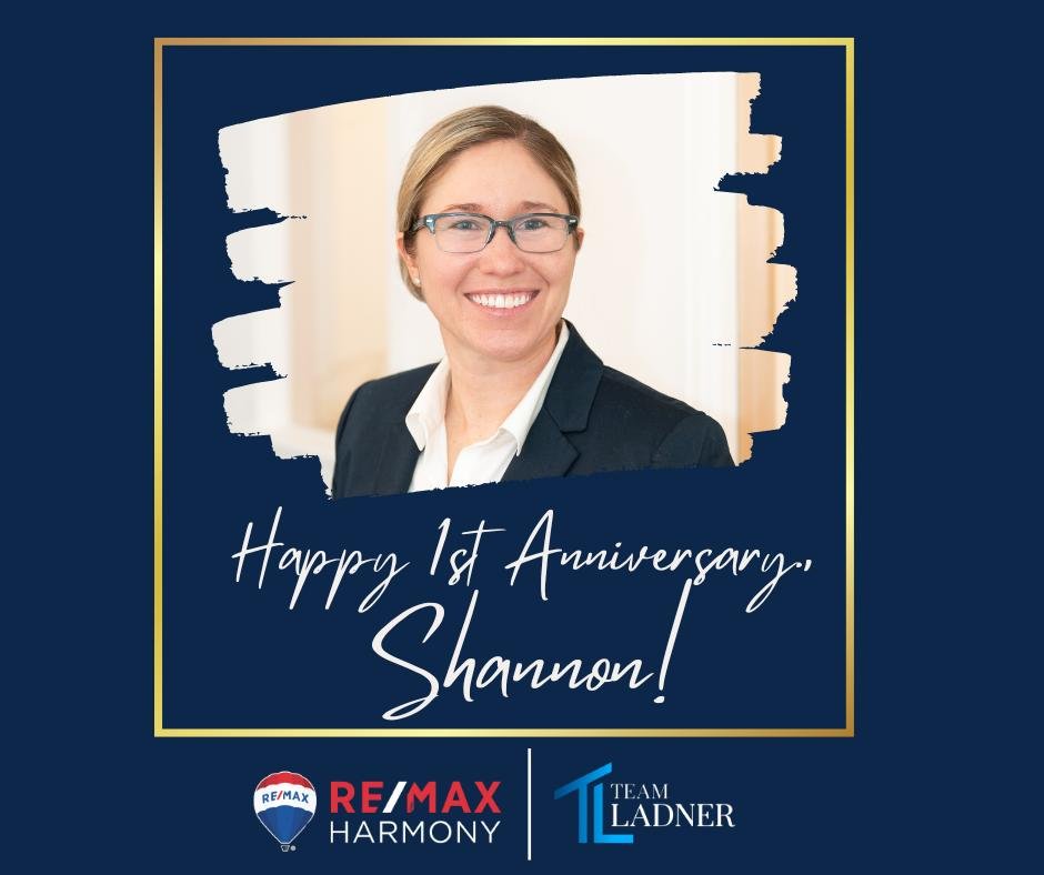 Please join us in congratulating Shannon on her first year with Team Ladner. Here's to another year of growth, accomplishments, and success!🏡🔑🎉

#RemaxHarmony #Remax #TeamLadner #WeAreRemax #HappyWorkAnniversary