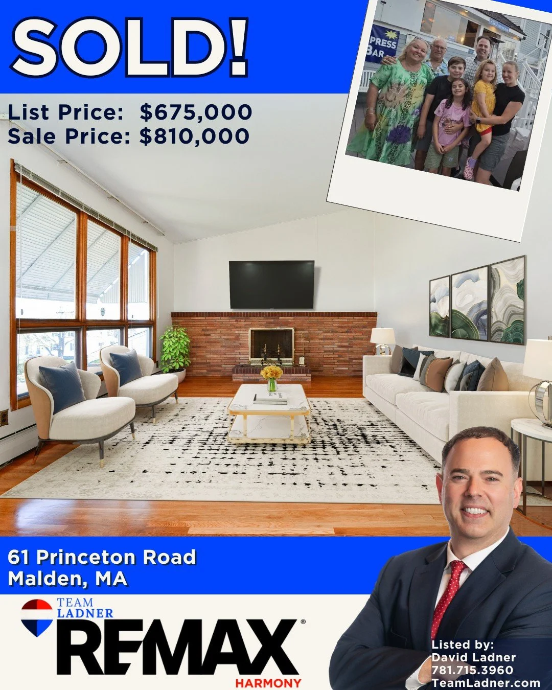 🔑The Story Behind the SOLD Sign: Some connections come full circle, and this one meant a lot.💫

Steve coached David on the Malden High soccer field and four years ago, David had the honor of helping Steve and his wife, Frida, sell their beloved fam