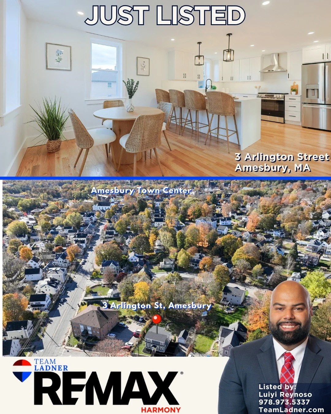 ✨Completely renovated 3-bedroom, 3-bath Colonial offering style, space, and comfort!

🎈OPEN HOUSE
▪️Saturday, 11/1 | 12:30&ndash;2:00 PM

☎781.587.0528
👉TeamLadner.com

#RemaxHarmony #Remax #TeamLadner #AmesburyMa