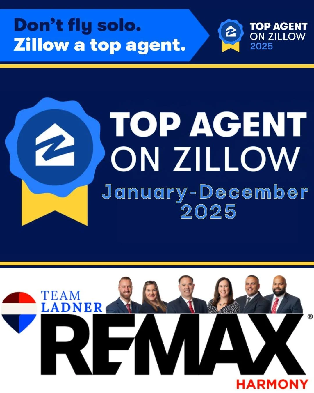 We&rsquo;re proud to share that Team Ladner has earned Top Agent on Zillow every single month of 2025! ⭐⭐⭐⭐⭐

This recognition reflects more than numbers. It highlights the trust our clients place in us, the dedication we bring to every home journey,