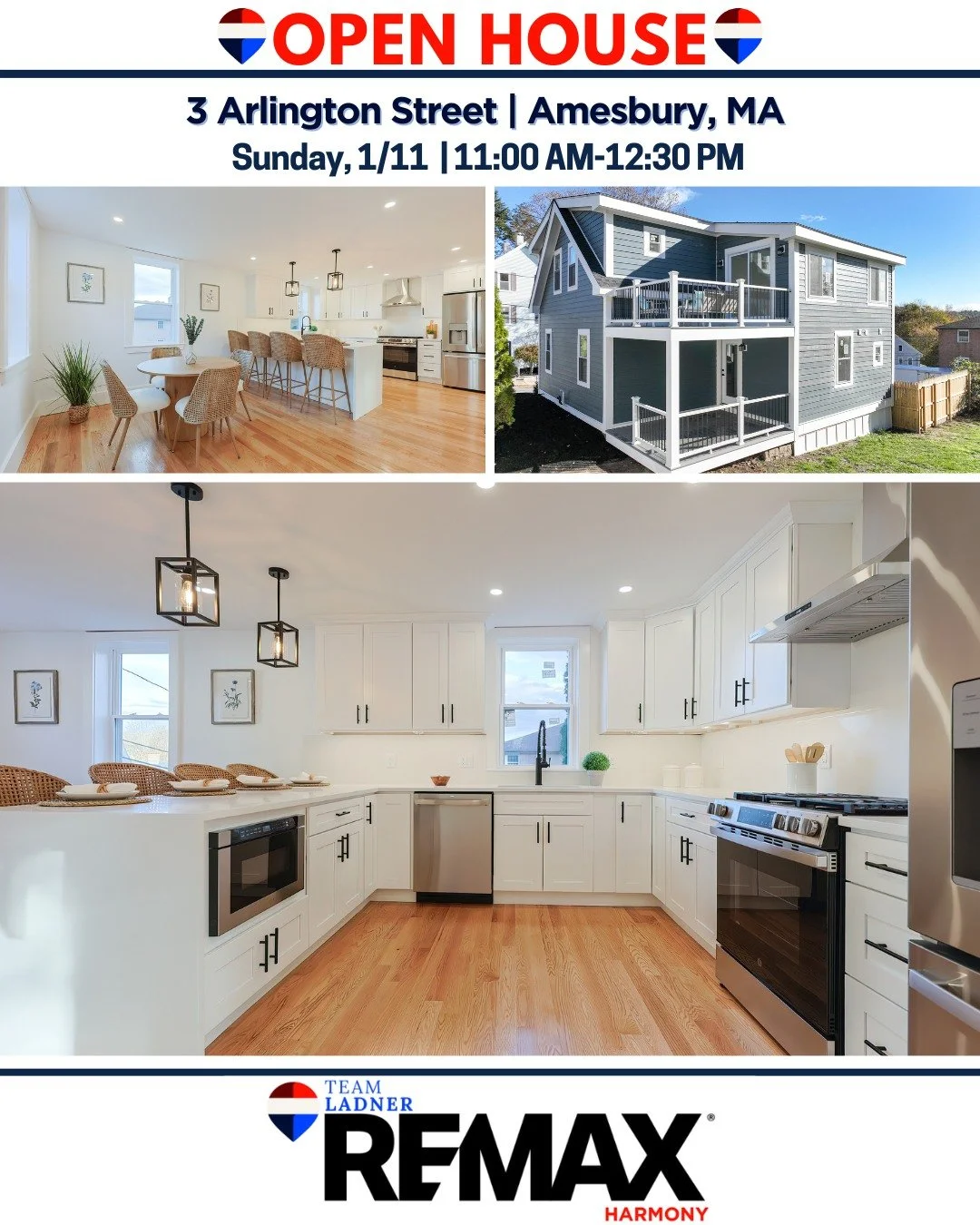 📍Why Amesbury? Historic mills transformed into shops and studios, a thriving arts and brewery scene, scenic riverwalks, local farms, and community events that bring everyone together.

🏡This total renovation, close to all that Amesbury has to offer