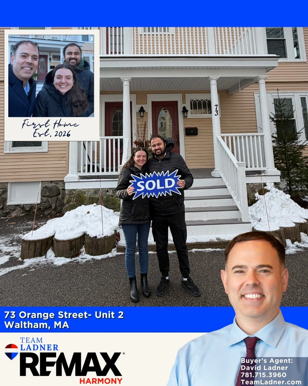 🔑The story behind the SOLD sign: From New Jersey to Boston, one perfect referral made all the difference.

When Madison, a realtor in New Jersey, trusted Alex Monaco of REMAX InStyle to help her dear friends relocate to the Boston area, Alex knew ex