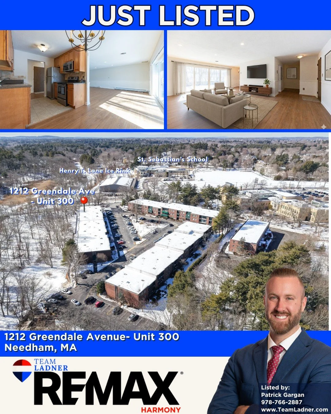 💫Move-in ready 2 bed/2 full bath condo in the highly desirable Charles Court East complex in Needham! Ideally situated just a 15-minute walk to the Hersey commuter rail stop and close drive to Needham Center shops, restaurants, and major routes.

☎7