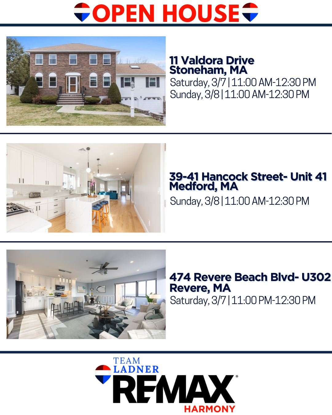 ☀New listings + Longer days = The perfect weekend to find a home. Team Ladner has the doors open at several amazing properties this Saturday and Sunday!

⏰Reminder: Spring forward on Sunday! Set your clocks ahead one hour so you stay on schedule.

☎7