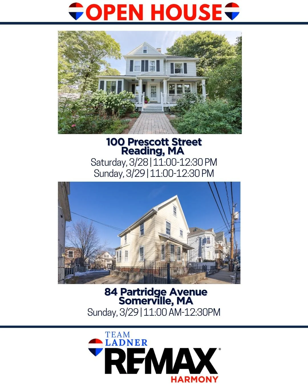 🔑Join Team Ladner this weekend to tour two incredible properties. Whether you&rsquo;re looking for a ​coveted spot in Reading or want to be in the heart of Somerville, we&rsquo;ve got you covered.

Stop by, say hello, and envision your new beginning