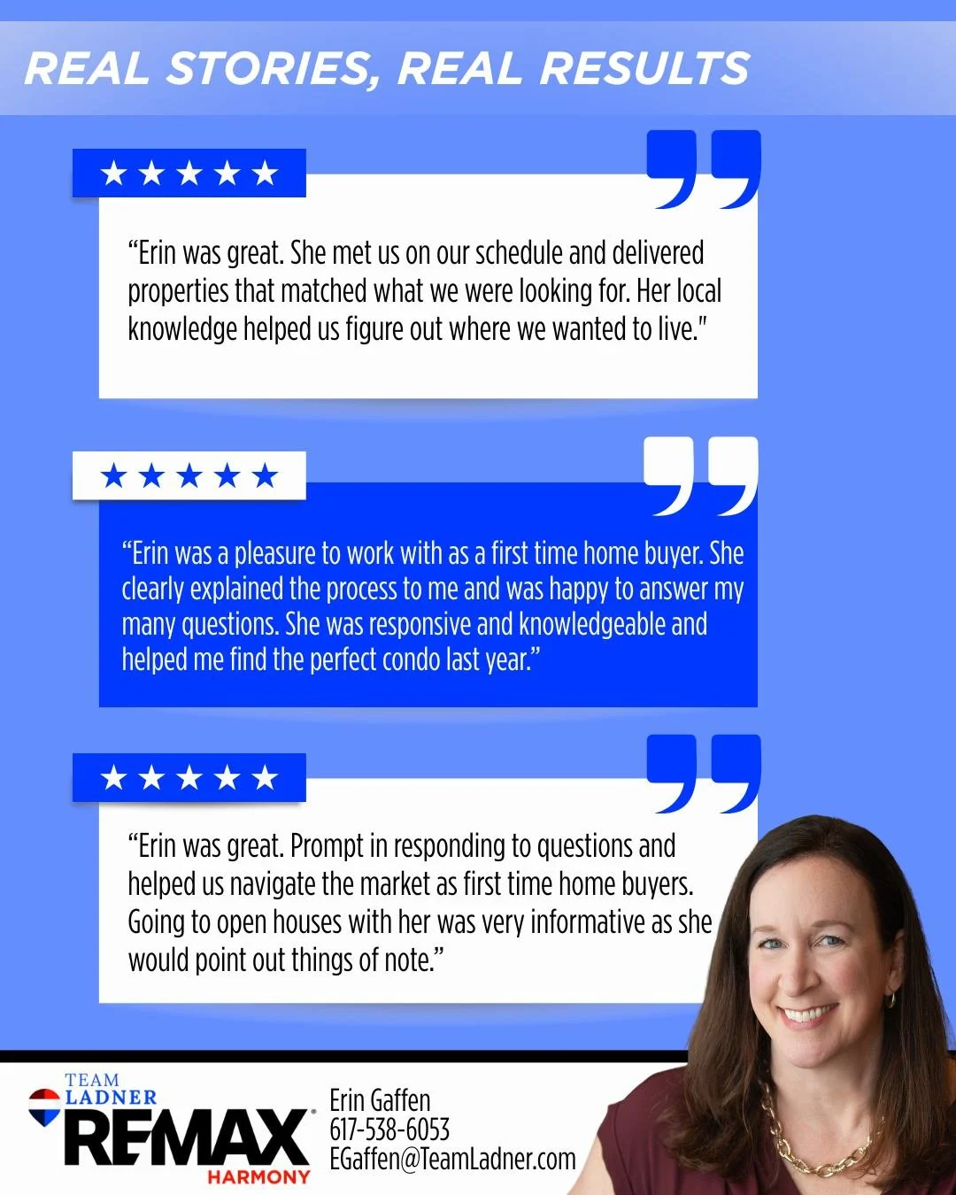The best part of the job? Seeing our clients happy at the finish line!🥇

Check out the latest "Love Letters" from Erin&rsquo;s clients to see why she&rsquo;s a local favorite for navigating the home-buying and selling process.💕

☎781.587.