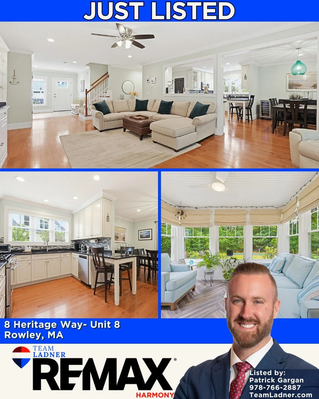 🌳Welcome to Heritage Green, one of Rowley's most desirable condo communities. This beautifully maintained townhouse offers an open and sun-filled floor plan with hardwood floors throughout. ✨

🎈Open House:
Saturday, June 6 | 11:00 AM-12:30 PM
Sunda