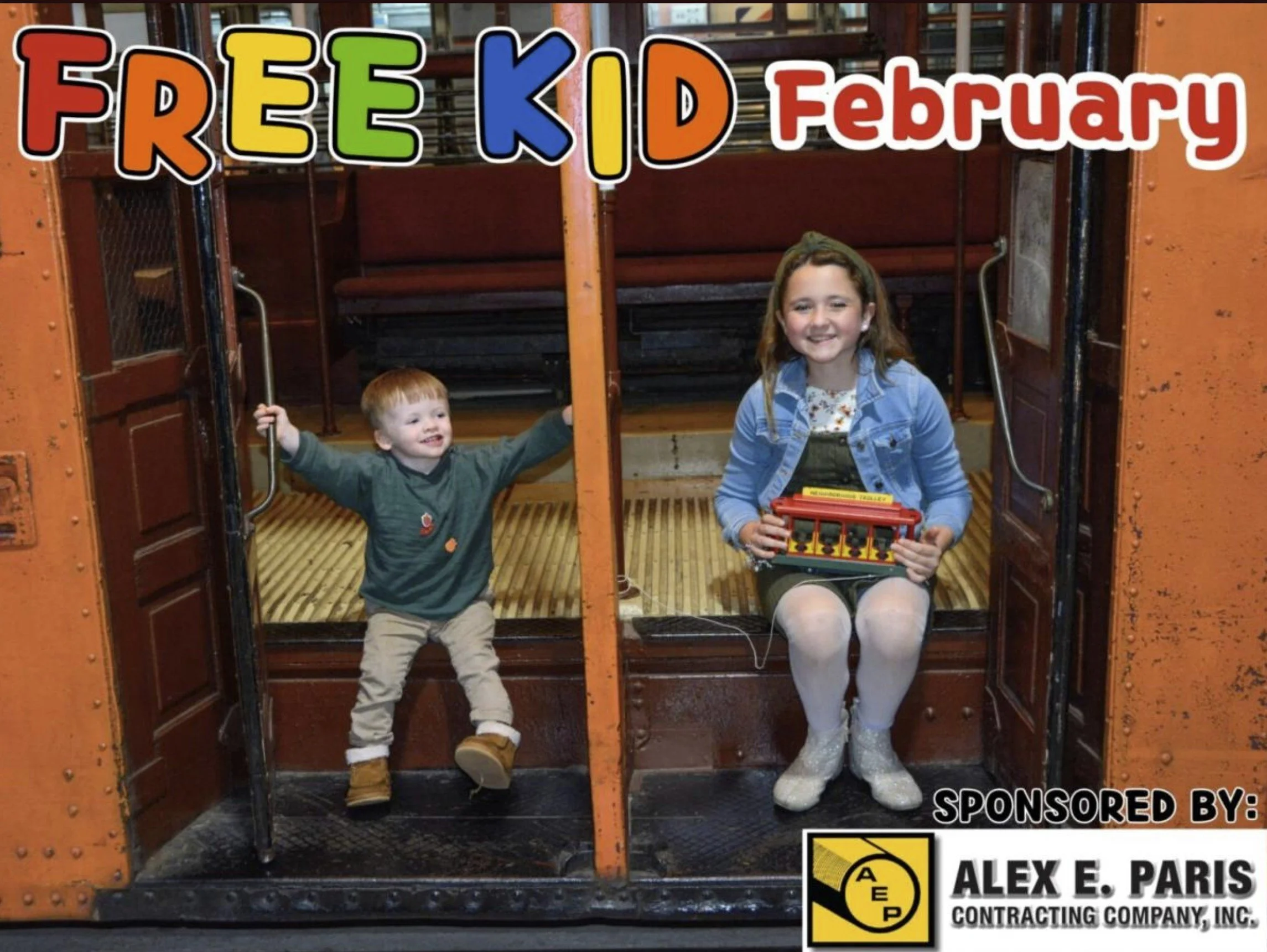 Free Kid February, PA Trolley Museum