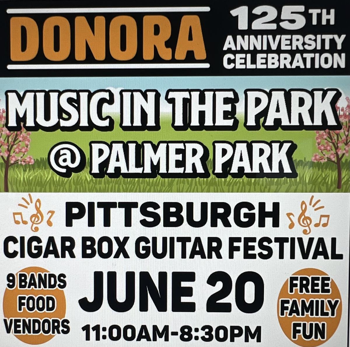 Donora Music in the Park, Pittsburgh Cigar Box Guitar Festival