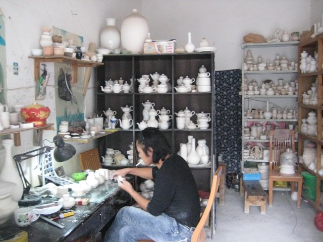 mold maker in his workshop