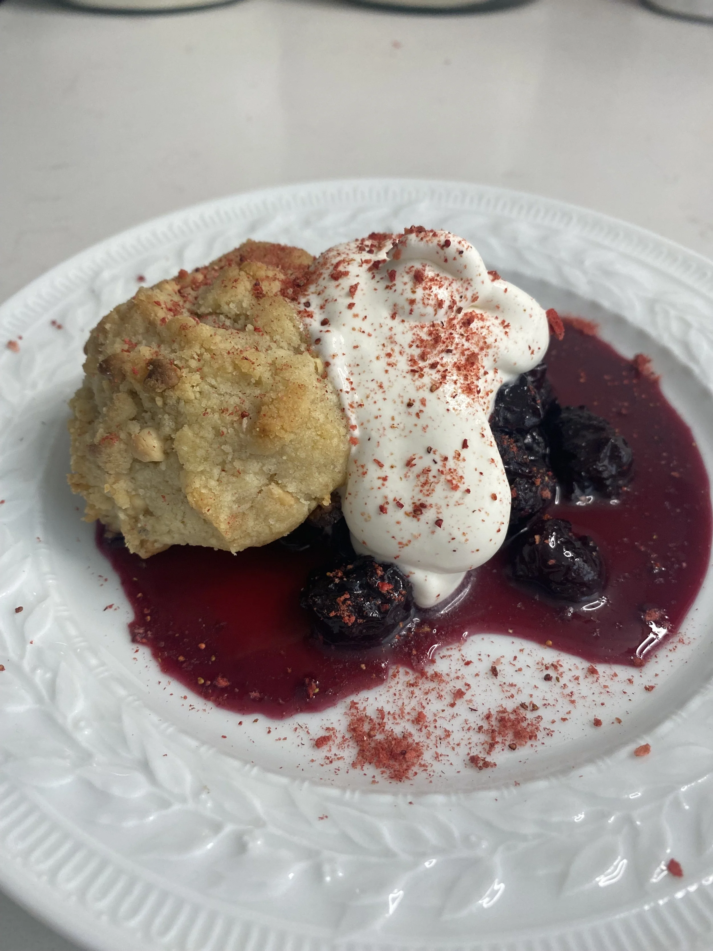 White Chocolate Cookies &amp; Lavender Cream