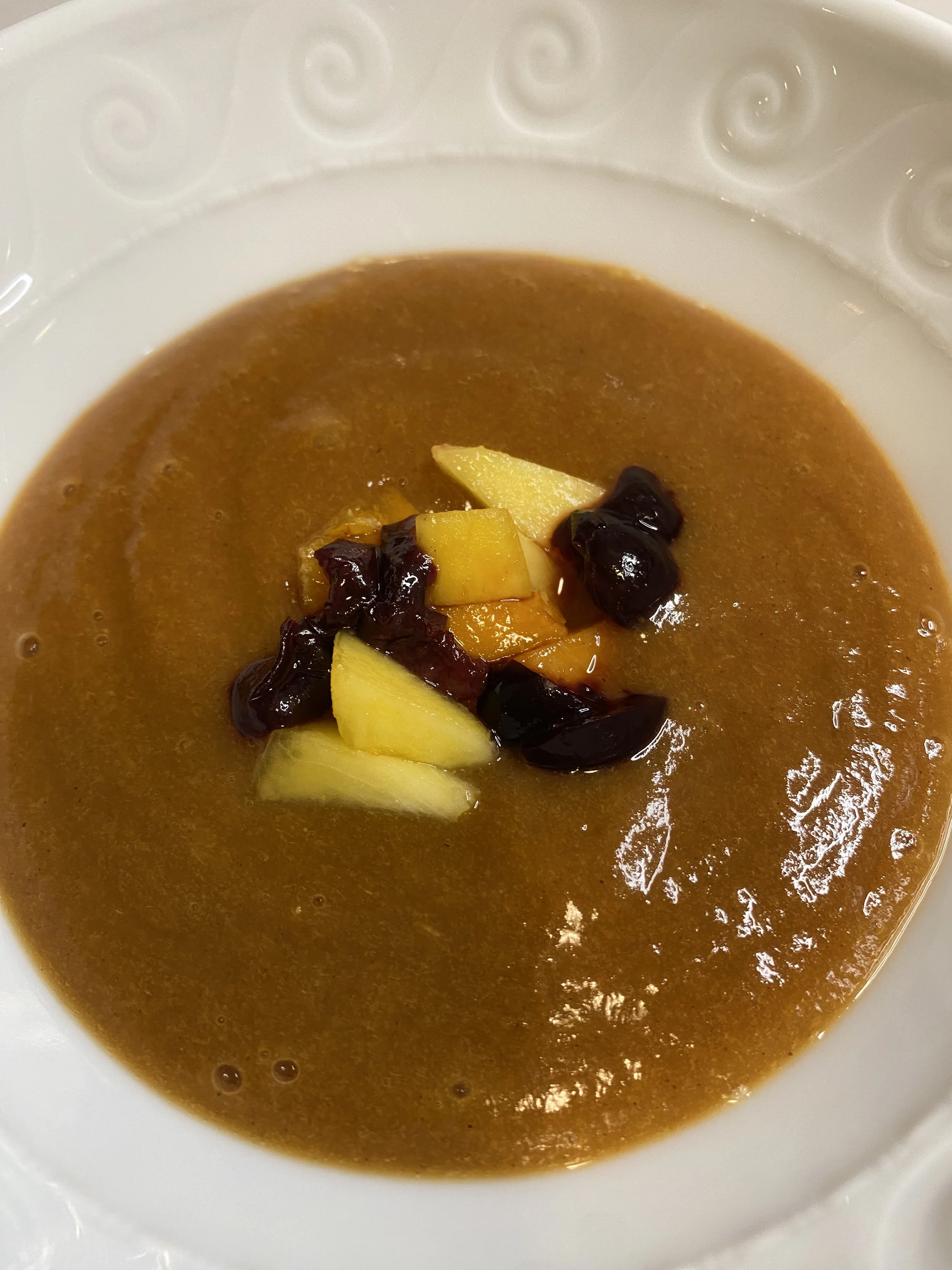 Spiced Apricot-Peach Soup