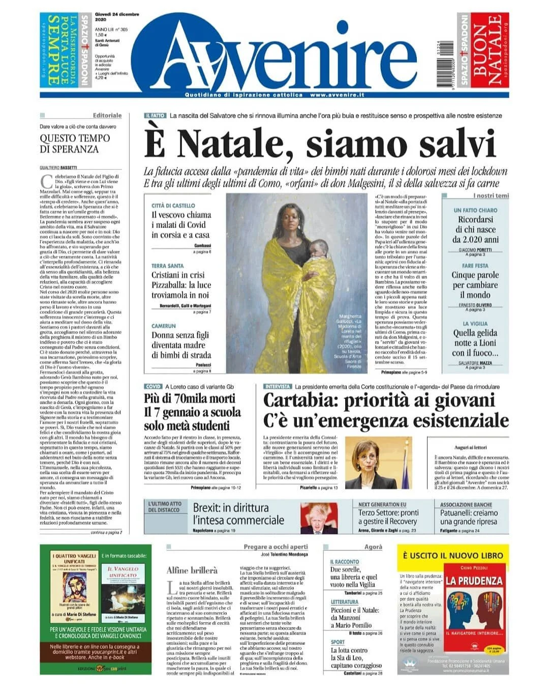 Stamattina mi sono alzata e ho scoperto che la Madonna di Loreto &egrave; in copertina di &quot;Avvenire&quot; di quest'oggi. E chi se lo aspettava. Buona vigilia di Natale!
24-12-2020 🗞️

#arte #avvenire #copertinagiornale #primapagina #vigiliadina