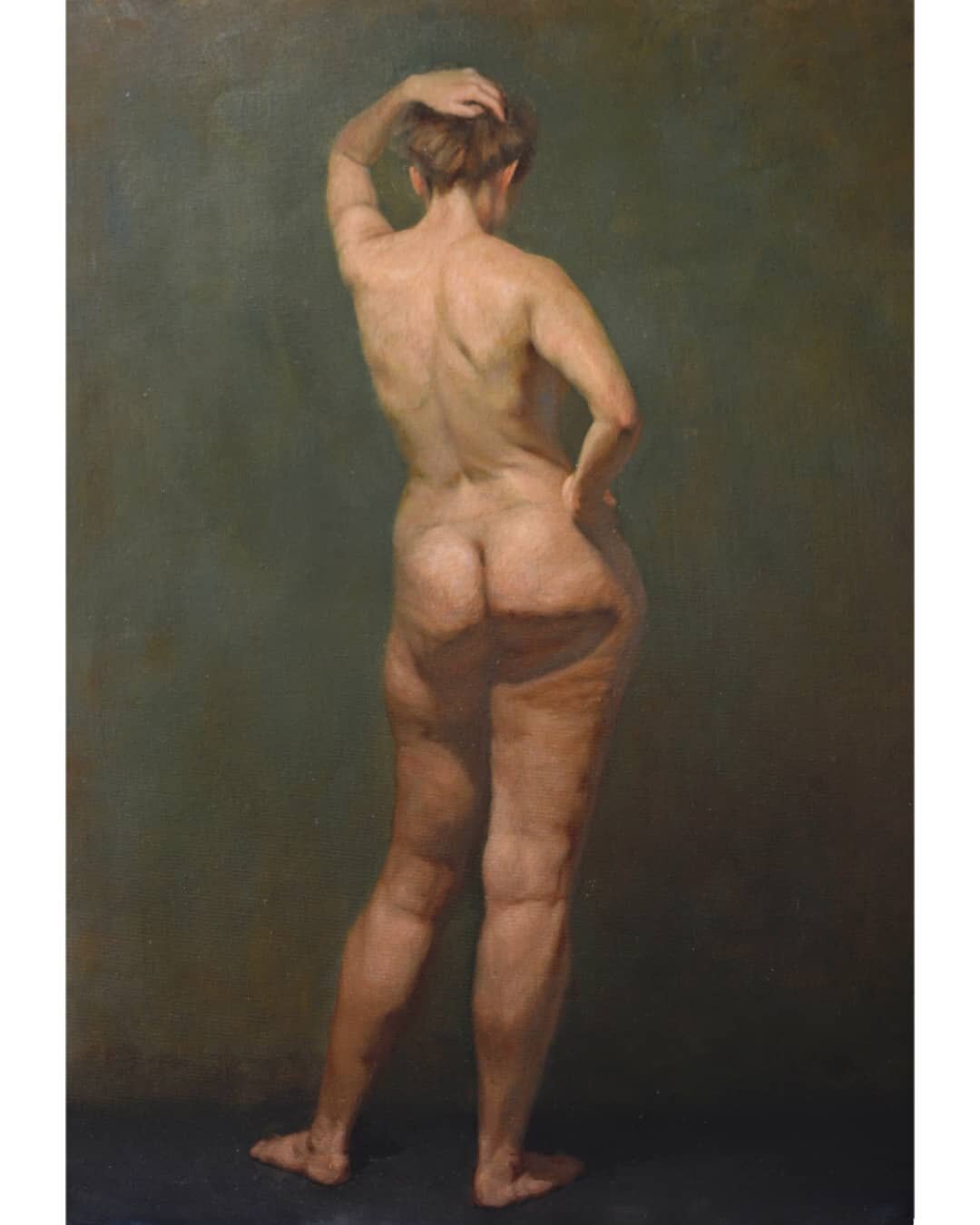 Today I would like to start publishing also my life models studies. I have never published them until now because sometimes, working in field of sacred arts, some people struggle to understand the importance of studying the human figure, and sometime