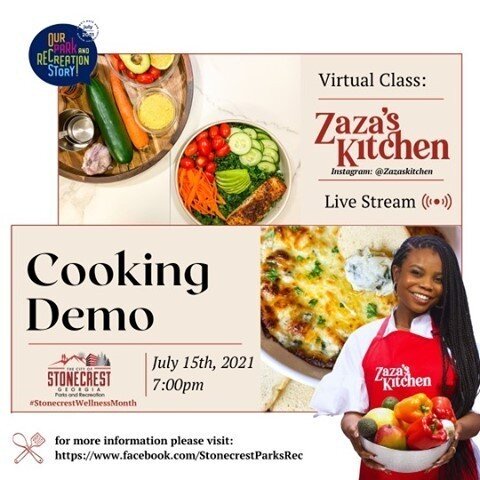 Hey there foodies! Our cooking demo with the City of Stonecrest, GA starts in just 2️⃣ hours

We&rsquo;ll be cheffing up 3 easy and delicious summertime recipes: basil lemonade,
spinach-artichoke dip, and garlicky kale salad! 🍋🥬🍅

Hit the link in 