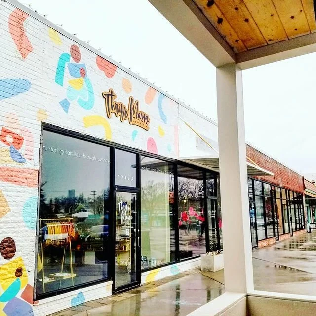 Thrive Mama Collective 
1745 NW 16th St, Ste A 
February 2020 
250 square feet 
 
Located in Oklahoma City. Design by Figure Form.