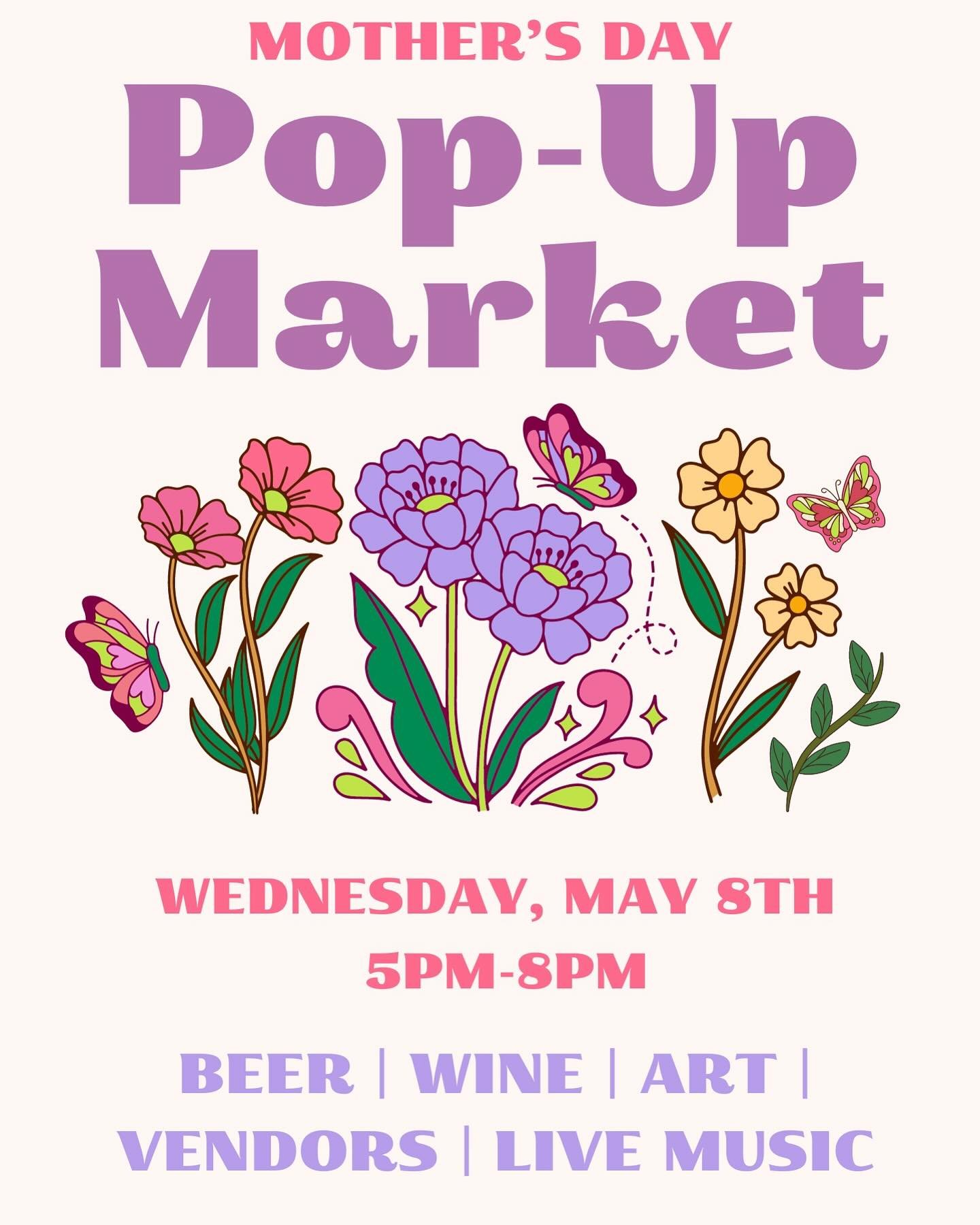 Next Wednesday!🌟Join Bottle Theory for our Spring Mother&rsquo;s Day Pop-Up Market! Support small businesses, local artists, and sip on your favorite beer, wine, and N/A beverages while you shop!

#springmarket #bottleshop #apexnc #carync #winebar #