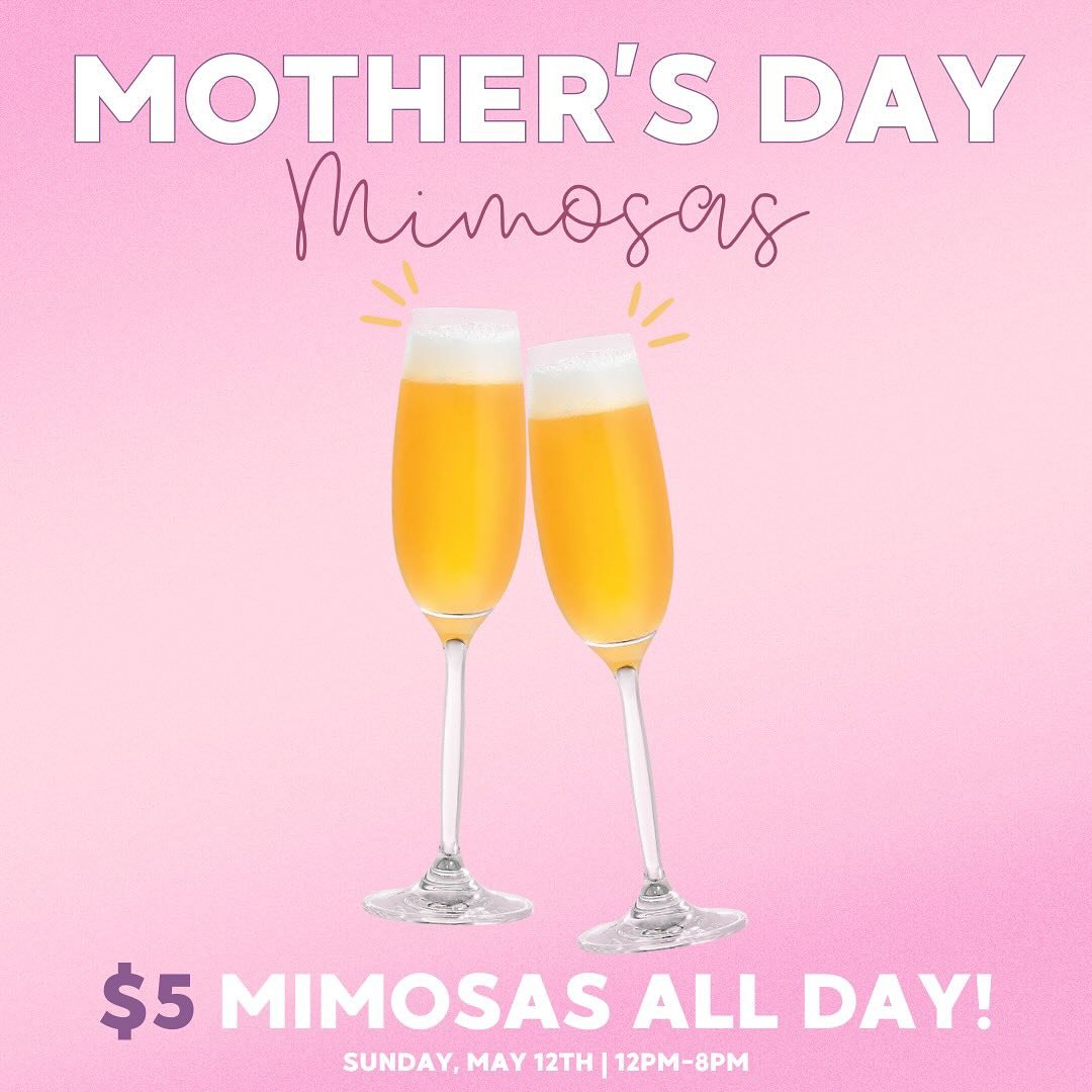 Cheers to Mom! 🌷 Join us this Sunday for $5 mimosas, $6 draft beers, and delicious bites from @lunaticsdeliandgrill from 12pm-5pm! Let&rsquo;s make this Mother&rsquo;s Day unforgettable!

#bottleshop #apexnc #carync #craftbeer #beerandwine #winebar 