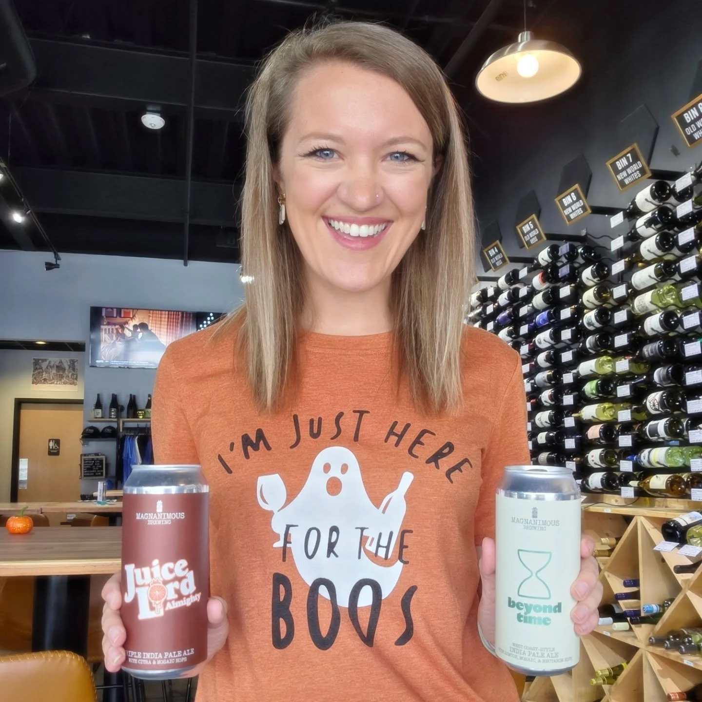 👻 We're here for the boos - and so is @magnanimousbrewing 🍻 Let's raise a glass to spooky season! 🎃 #herefortheboos #spookyseason