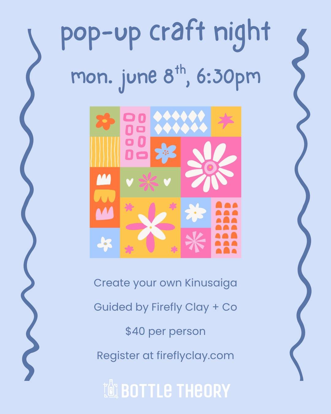 Monday night craft... yes please!
Join us Monday, June 8th, at 6:30pm for a craft session led by @fireflyclayco 🖼️
Crafters will be making their own Kinusaiga piece, a traditional Japanese art form that uses fabric to create pictures! Open to all ag