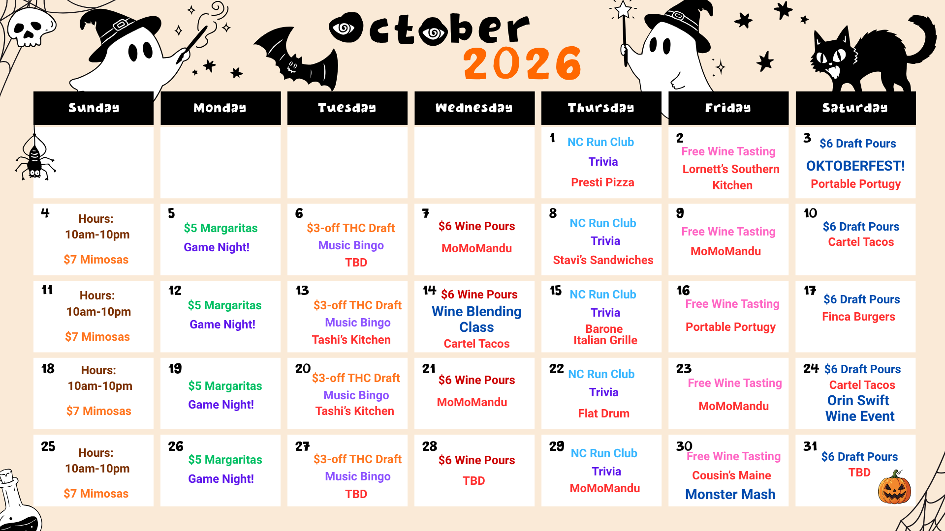 October at Bottle Theory: Oktoberfest, Wine Events, Monster Mash &amp; More!
