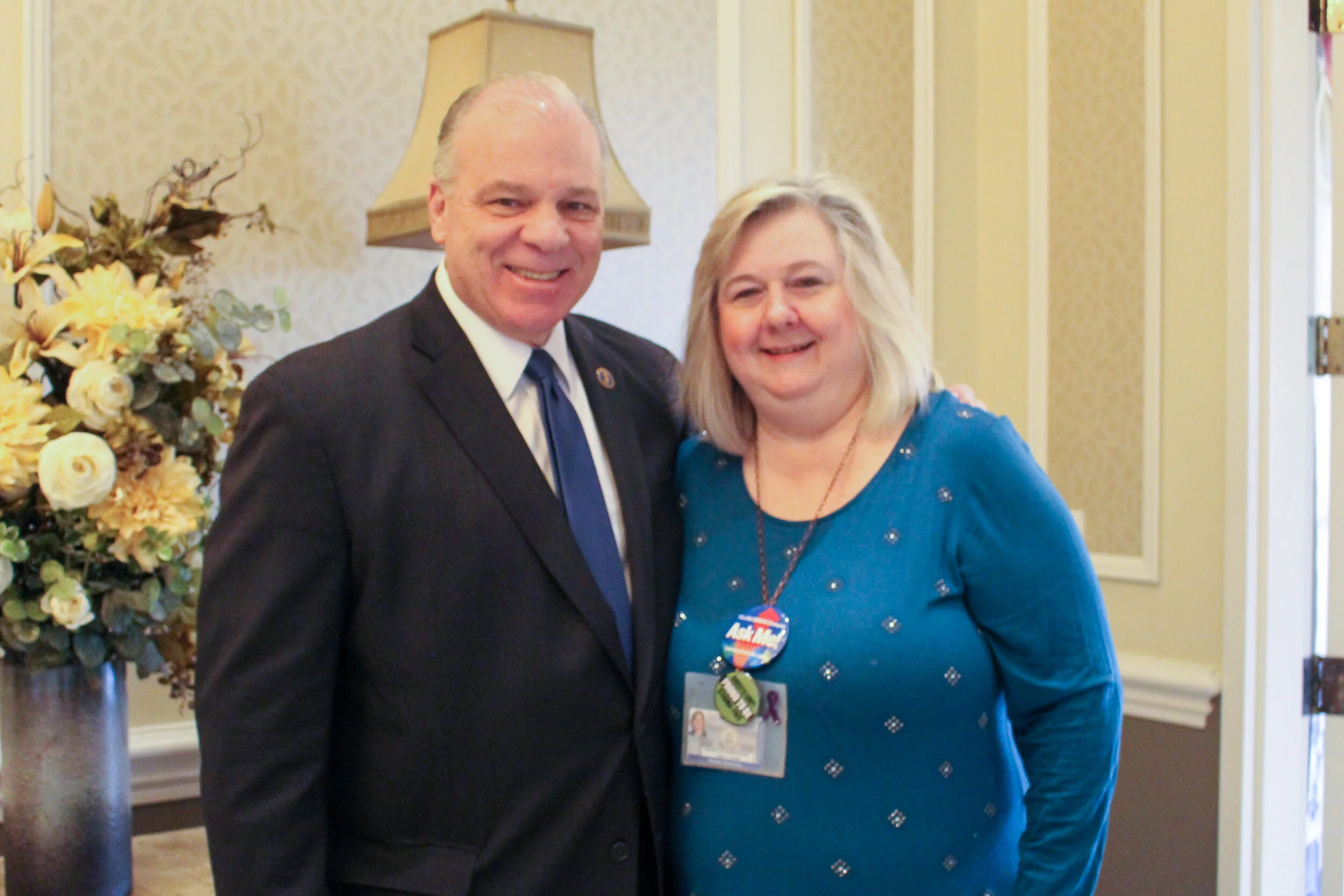 SENATOR STEVE SWEENEY AND LISA CERNY, DIRECTOR OF HUMAN SERVICES IN GLOUCESTER COUNTY