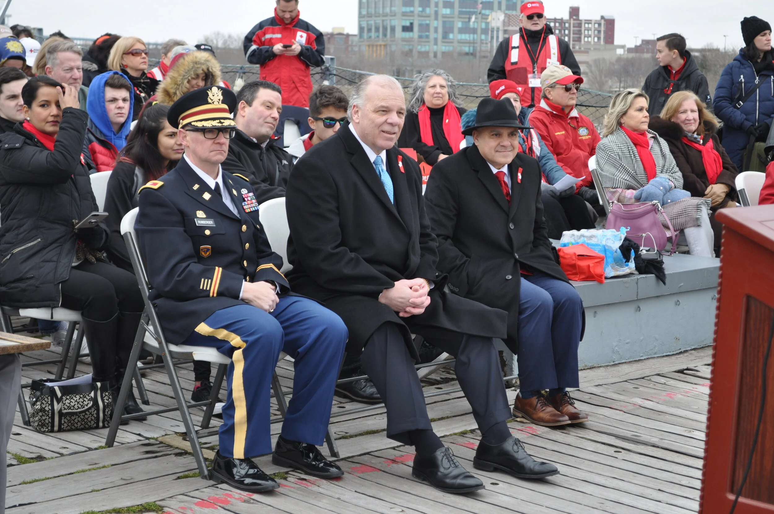 SENATOR SWEENEY AT THE NEW JERSEY BATTLESHIP