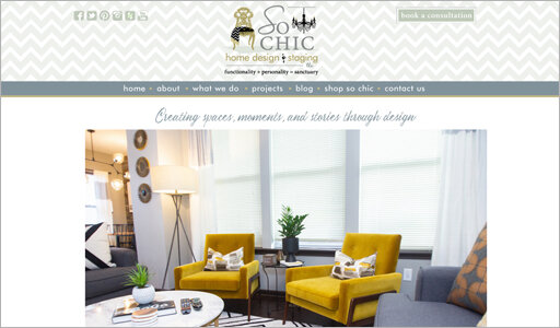 staging &amp; interior stylist website design