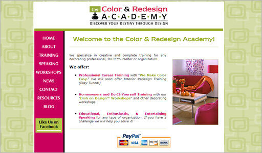 Website Design for Interior Design &amp; Property Styling School Classes Seminars - Boise ID