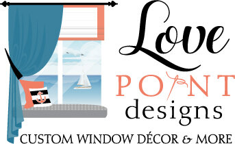 custom window treatment workroom logo design - Virginia &amp; Maryland