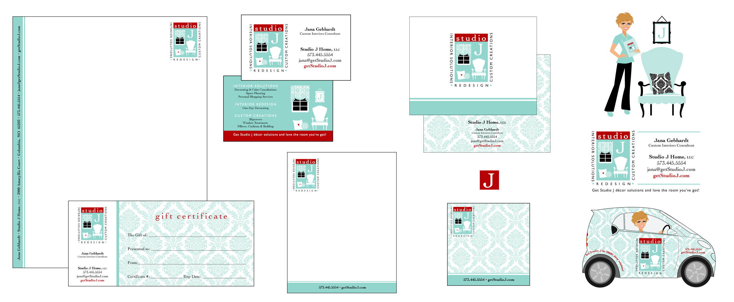   ID Suite, Character, Vehicle Wrap, Custom Fabric Design, Favicon for Interior Designer in MO  