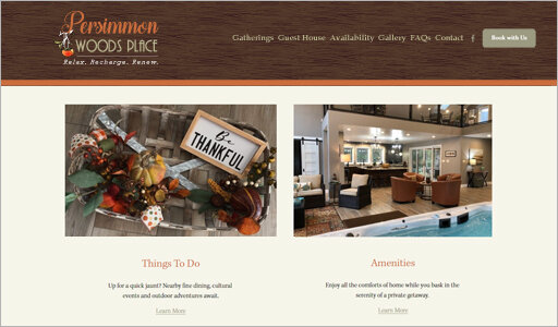 Bed &amp; Breakfast Custom Website Design - Woodlawn, IL