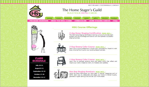 Home Stagers Guild Classes, Seminars, Accreditation - Custom Website Design