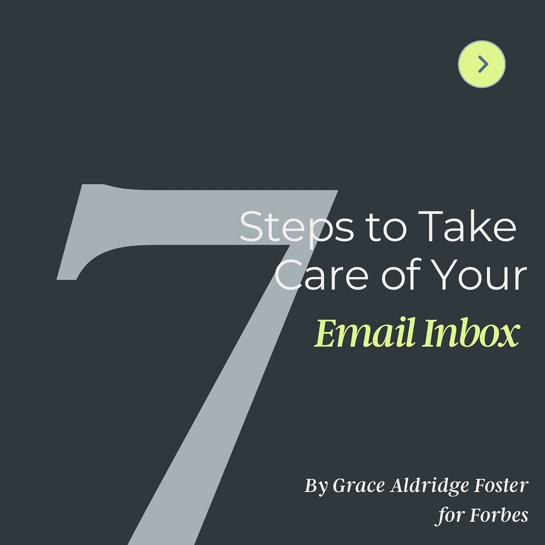 Inbox Overwhelm is REAL. It's also possible to have an organized inbox without letting it run your life. 
Start taking back control today by implementing these 7 steps from Grace's article for @forbes 
.
.
#email #inboxoverwhelm #steps #forbes #boldt