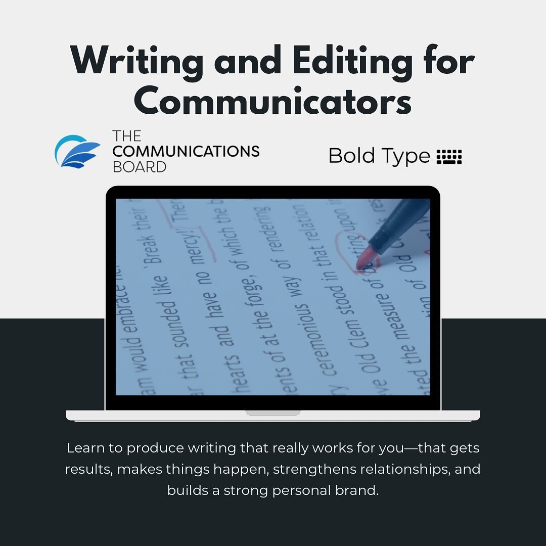 🎉Exciting Announcement🎉

We've partnered with the Communications Board to bring you this self-paced course where you'll learn the writing and editing skills we've taught to thousands of professionals in our training programs.&nbsp;

In this course,