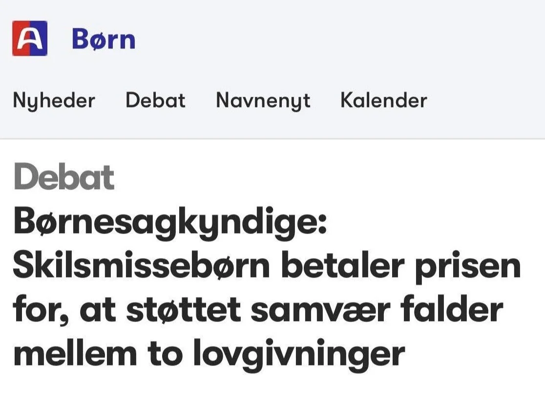 Støttet samvær falder mellem to lovgivninger