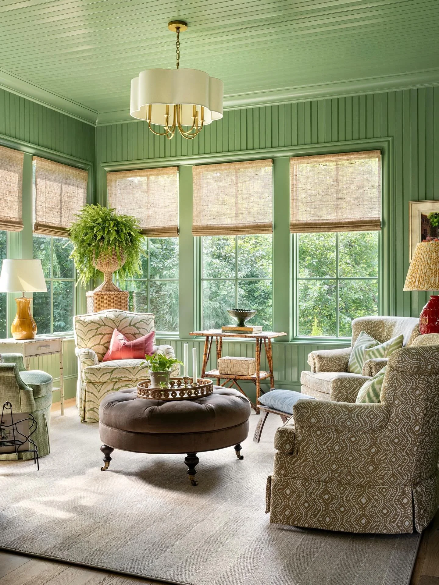 New work for @kendallcoxinteriors &ndash; the happiest sunroom transformation ☀️