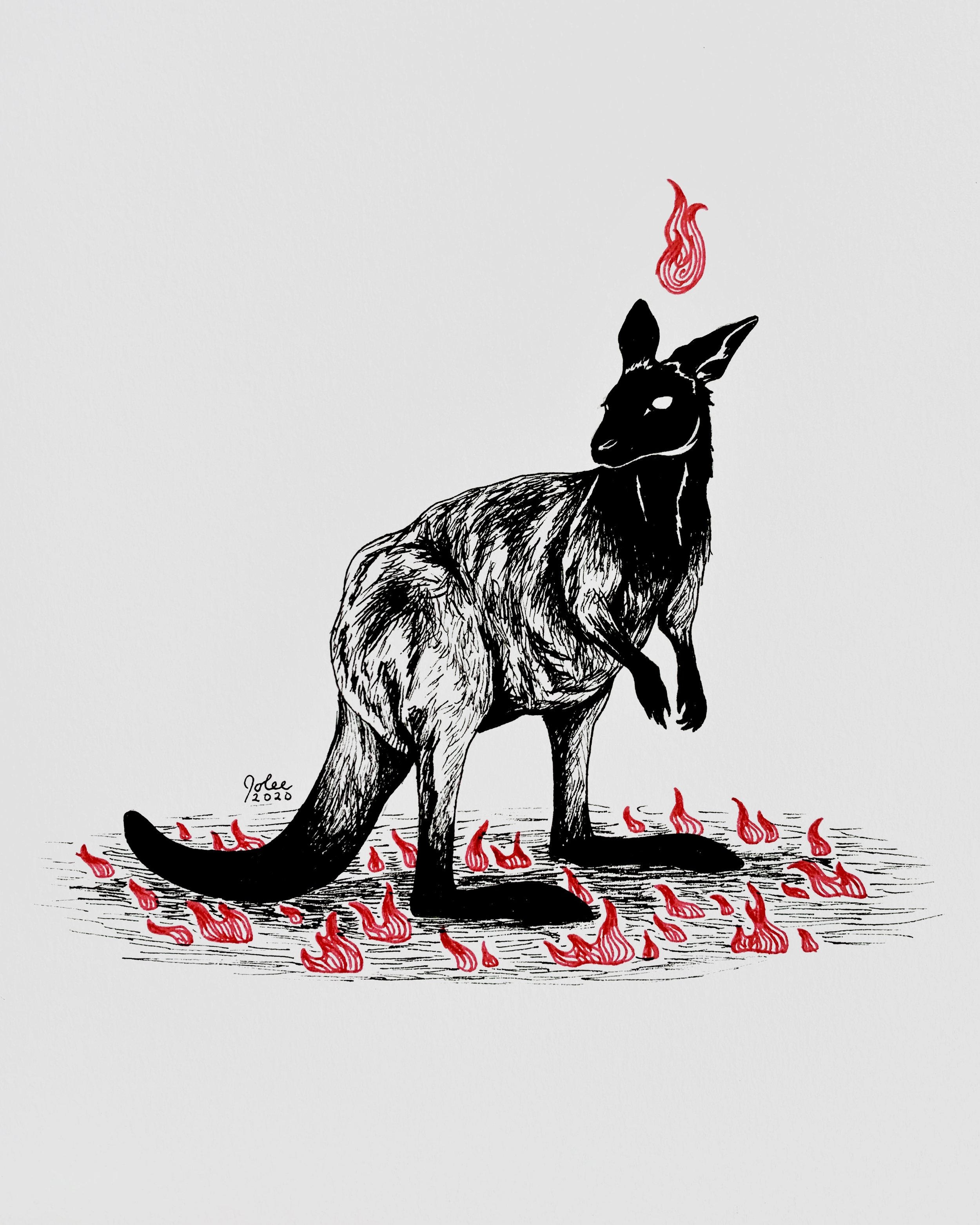 Spooky Kangaroo Print