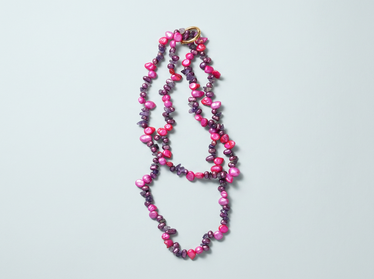 Fireweed inspired Pearl necklace