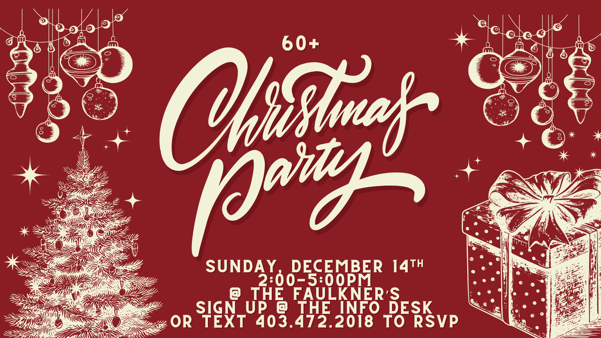60+ Christmas Party @ The Faulkner's
