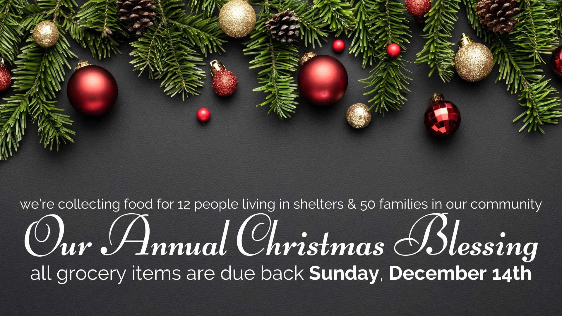 Christmas Blessing Groceries Due