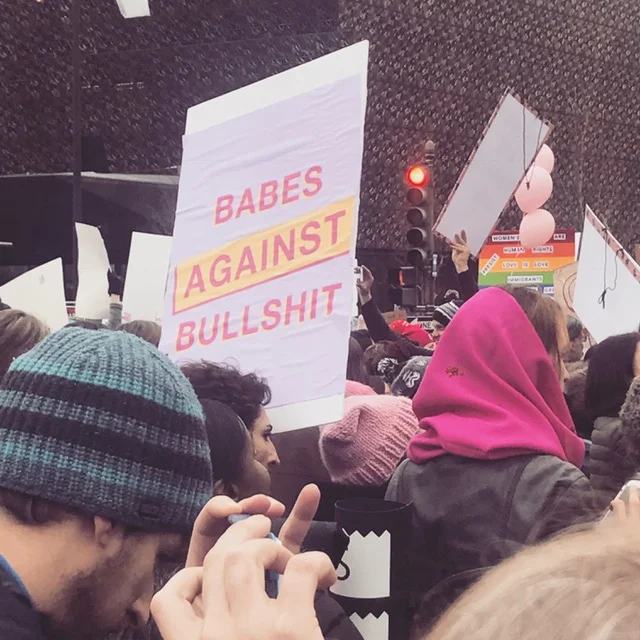 At Women's March with Brick x Brick - January 21, 2017