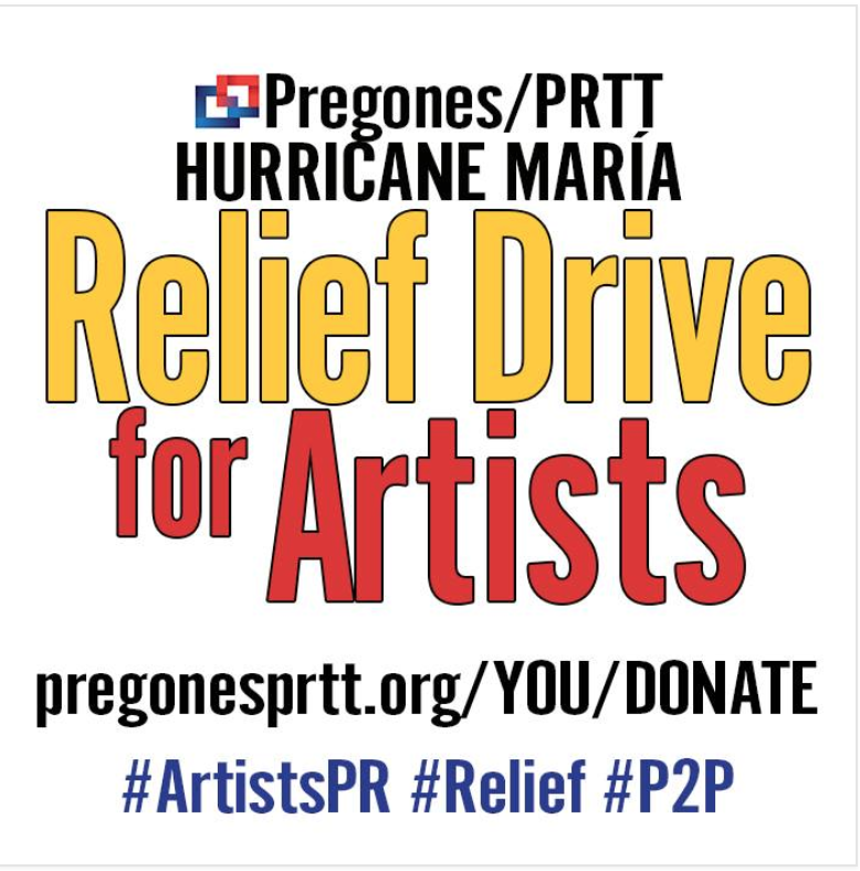 Rosalba Rolón, Artistic Director Pregones/PRTT | Relief drive for artists | OCTOBER DRIVE