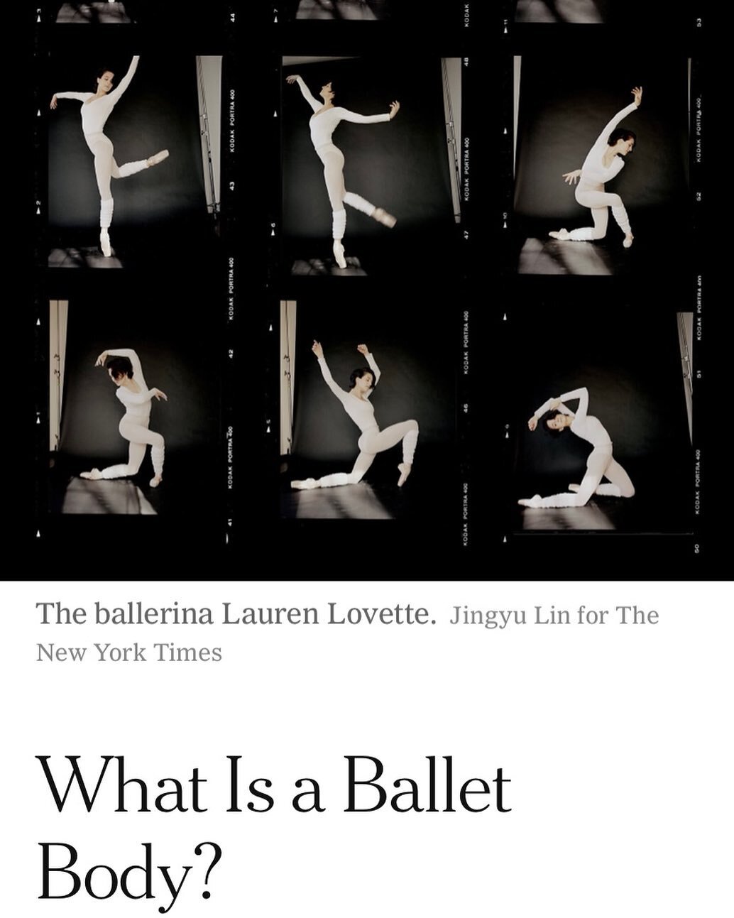 Good read. Indeed, what is a ballet body. I was told at early pre teen I could not be a ballerina because my body was not right. Something that impacted how I dealt with my body image for years. I did not stop taking ballet lessons until my twenties 