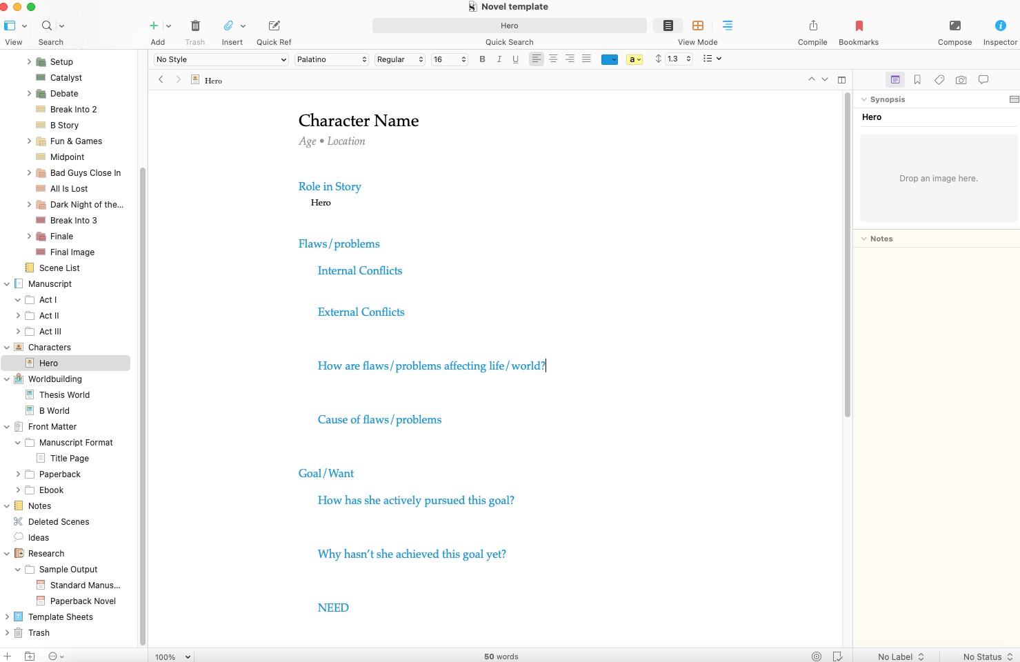 Scrivener Template For Outlining And Structuring Your Novel – GINCE