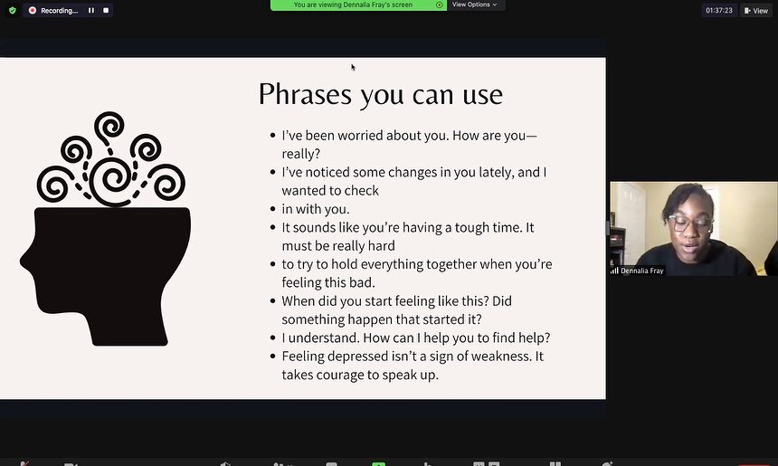 During our Excel Youth Program, we spoke about mental health and the language surrounding it. Here are a couple slides lead by @dennaliafray breaking down phrases we can say and phrases we should avoid when addressing mental health concerns or partic