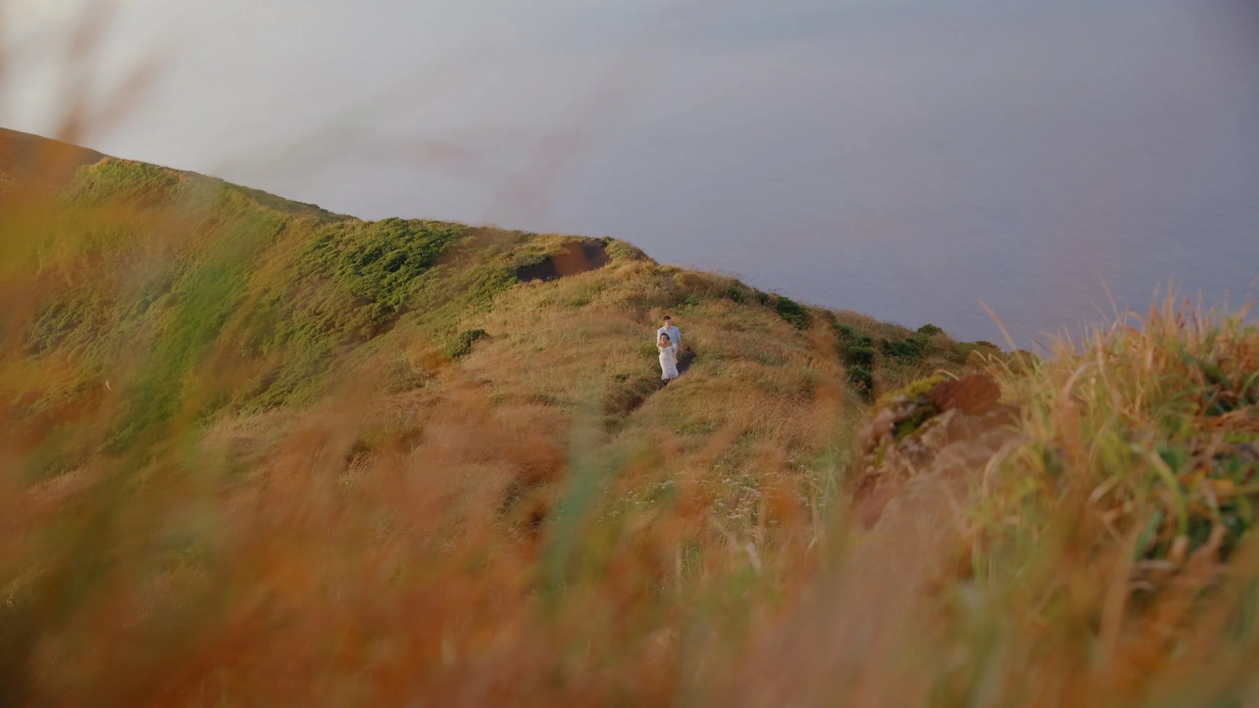 They eloped on the top of a volcano in Japan